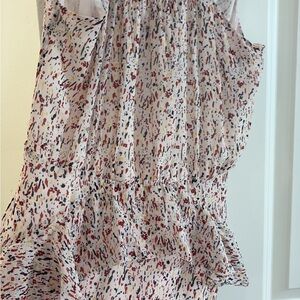 Joie Speckled Midi Dress in Cream and Red